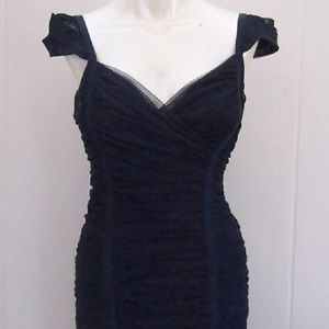 BCBG black tulle mini cocktail dress